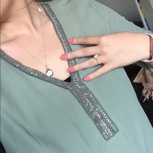 Olive green Francesca’s dress shirt